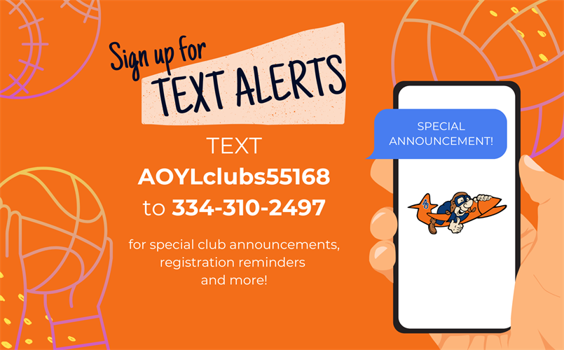 Sign up for notifications via text!